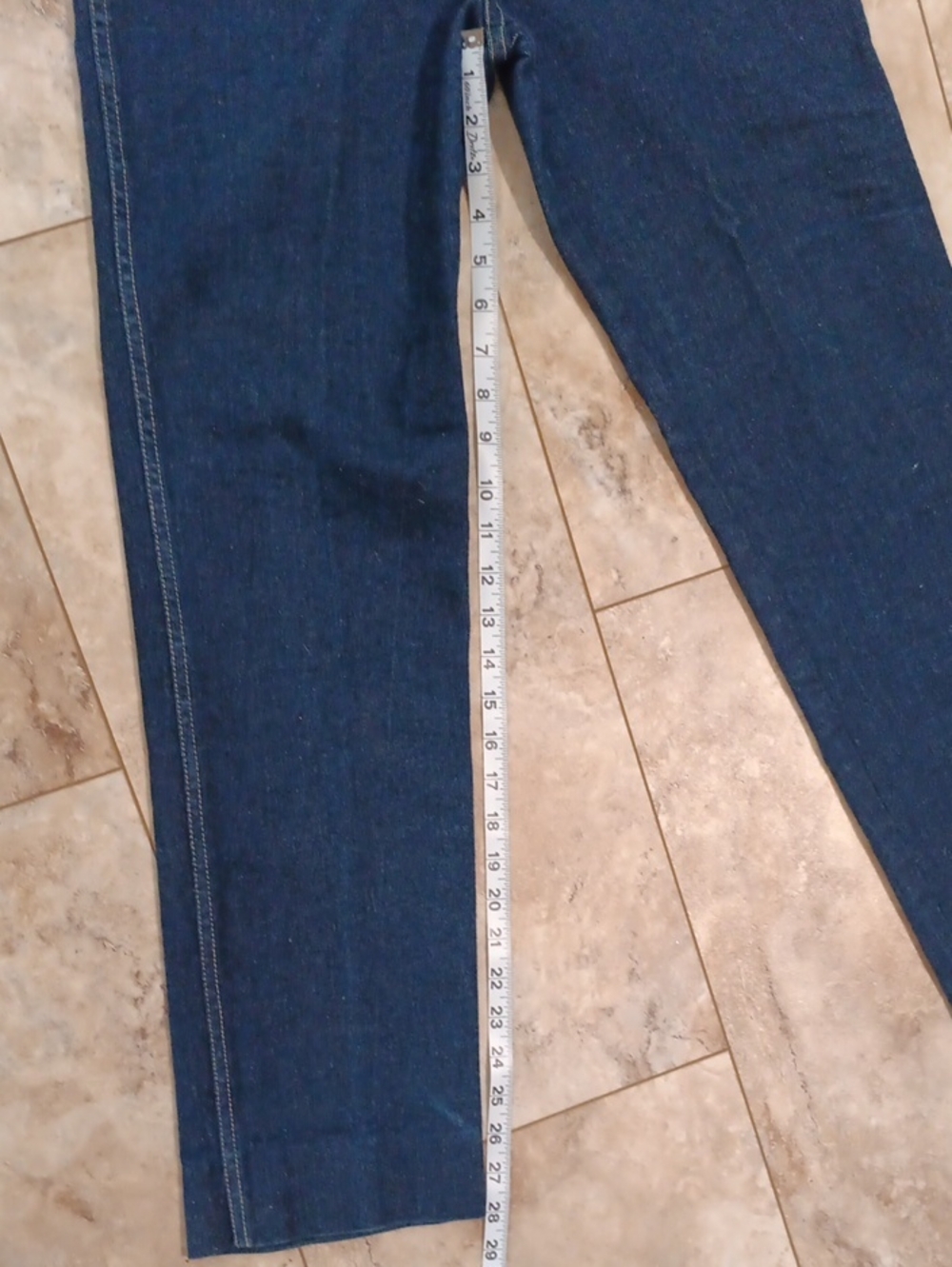 Vtg Calvin Klein Dark Blue Denim Jeans - Back Pocket Logo - Picture 6 of 12
